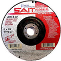 United Abrasives-SAIT 20180 A24T Tough Grind Grinding Wheel 6' x 1/4' x 5/8-11' (Type 27/Depressed Center), 10-Pack