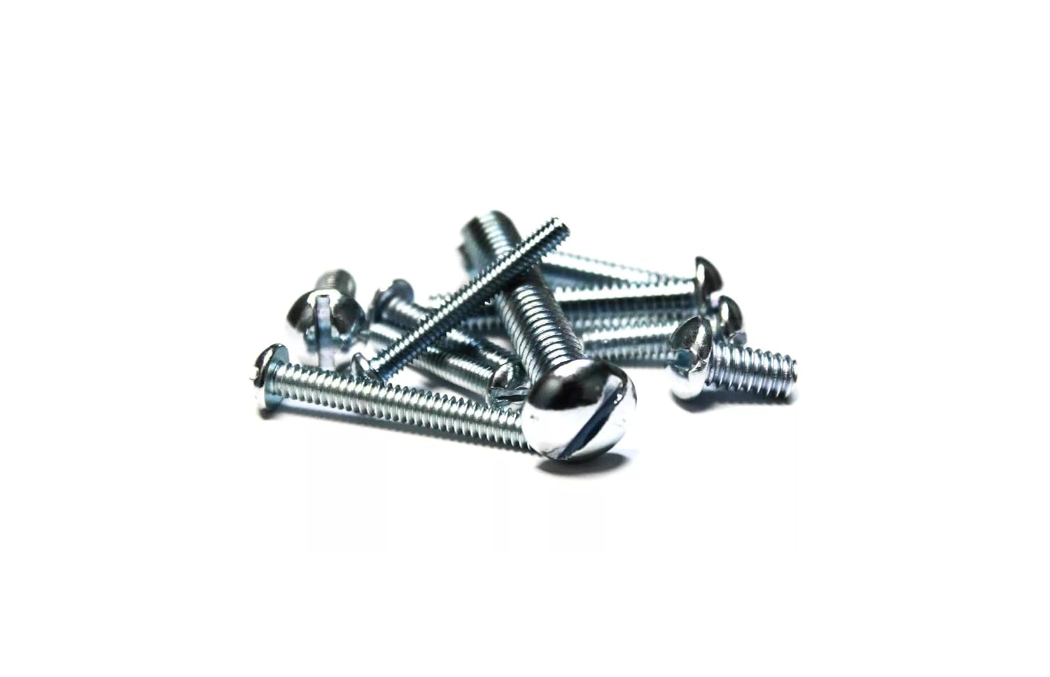 1000 Pcs 1/4 X1-1/4' Machine Screws Round Head Slotted Zinc Fasteners Screws Set