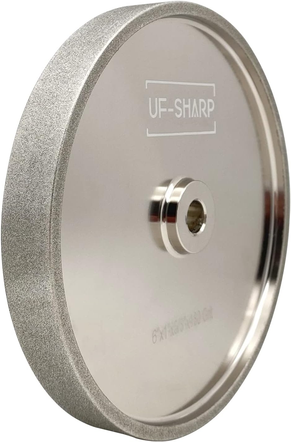6 inch CBN Grinding Wheel 180 Grit, 6' Dia x 1' Wide x 1/2' Bore （Aluminum Body） for Sharpening High Speed Steel Tools、Woodturning Tools (6'x1')