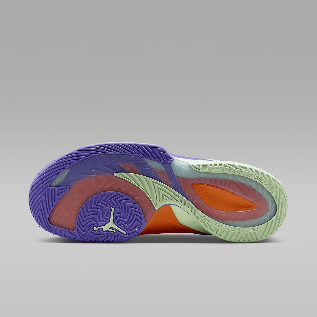 Luka 3 'Blurred Vision Basketball Shoes (HQ4255-300, Vapor Green/Cone/Psychic Purple/Hyper Jade) Size 11