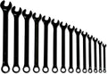 Williams JHWWS1172BSC 15 Piece SAE SUPERCOMBO Combination Wrench Set, Black Industrial Finish, Anti-Rounding SuperTorque Design, Aerospace-Grade Precision for Maximum Grip and Torque