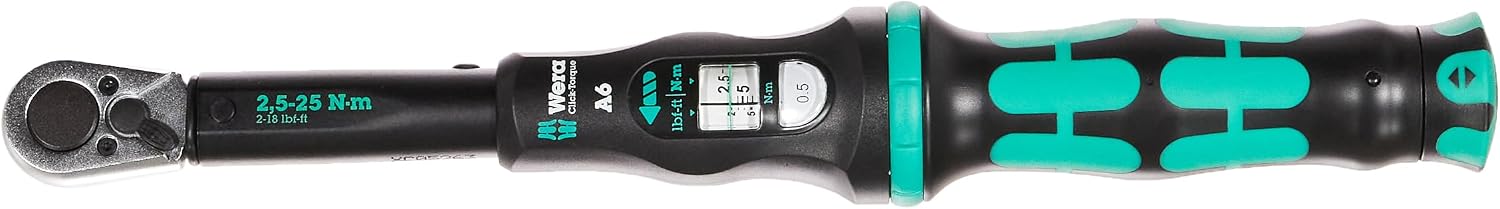 WERA 05130110001 Click-Torque A 6 Set 1, 2.5-25 Nm, 20 Pieces