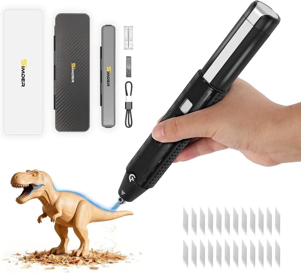 SSimder C1 Cordless Ultrasonic Cutter - 40kHz Wireless Knife for 3D Print Support Removal, Resin & DIY