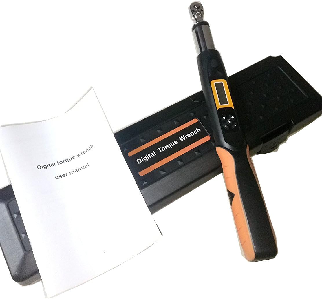 1/2 inch Digital torque wrench Professional 1/2-Inch Electronic Torque Wrench with Maximum value 135N.m Buzzer setting range 6.75 to 135N.m 100 records Data Storage 535mm
