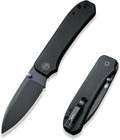 WeKnife Big Banter Pocket Knife for EDC,Ben Petersen Folding Knife with 3.69'CPM 20CV Blade G10 Handle,Titanium Thumb Stud Opener WE21045-1 (Black)