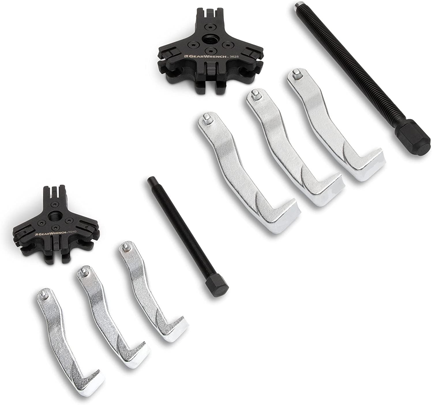 GEARWRENCH 2 or 3 Jaw Internal/External Ratcheting Puller Set, 2 and 5 Ton - 3627