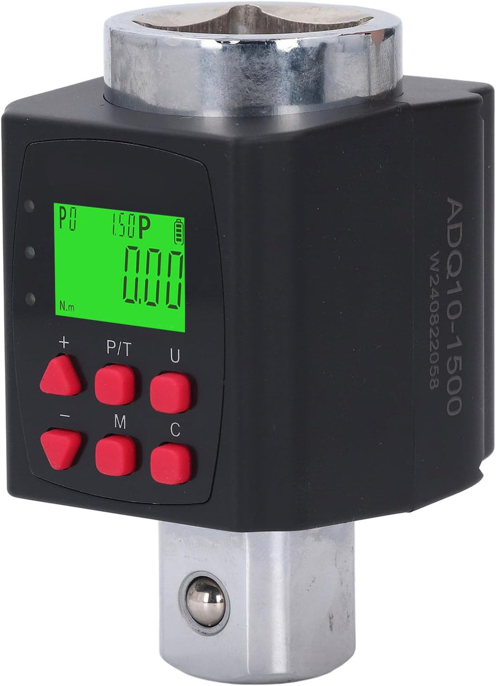 Digital Torque Wrench Adapter 1 Inch Drive High Precision Electronic Torque Meter 15 1500 Nm with LCD Backlight for Car Motorcycle Bike Maintenance and Repair