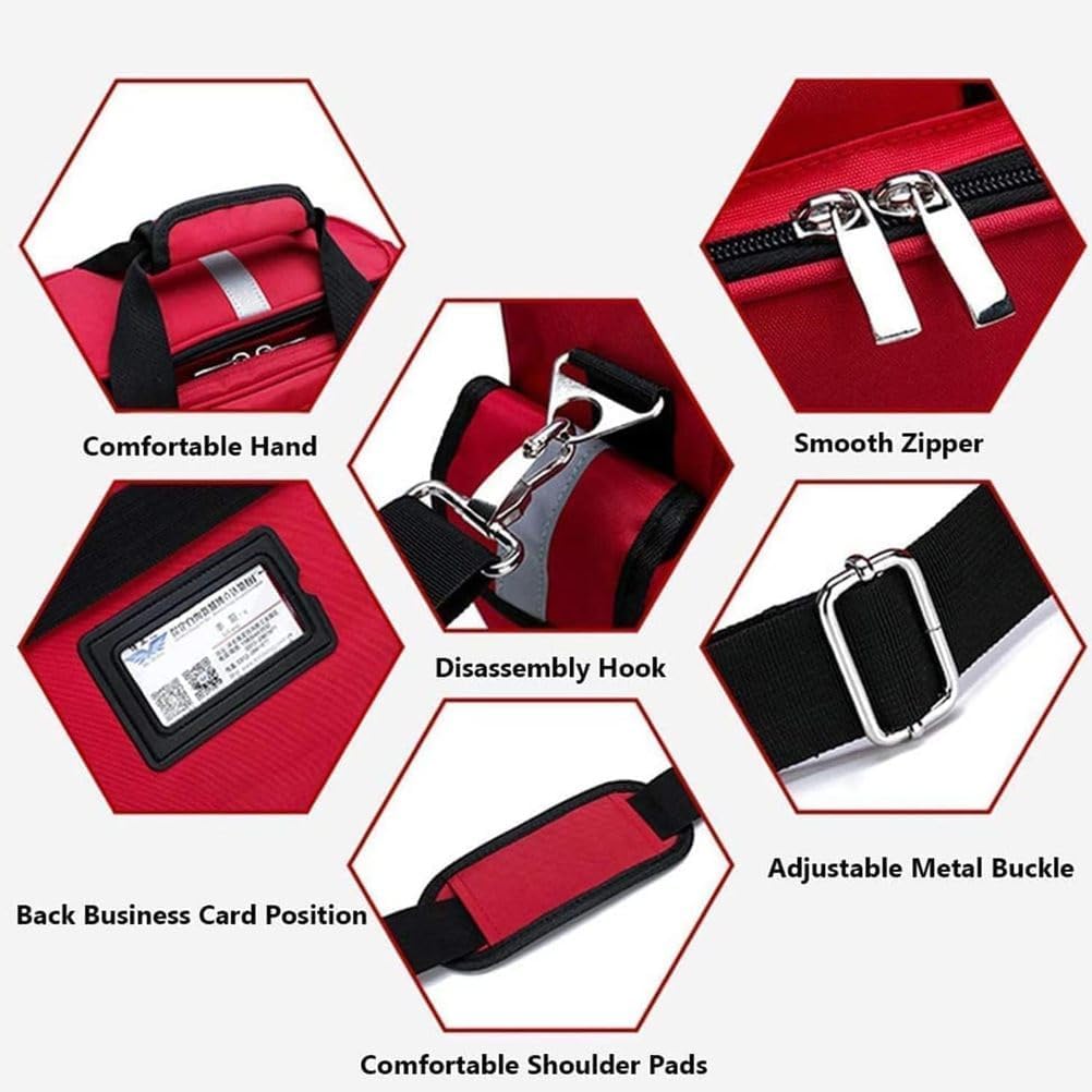 Professional First Aid Kit, Wheeled Medical Cart Bag, Waterproof Emergency Medical Storage Bag, Suitable for Emergency Medical Technicians