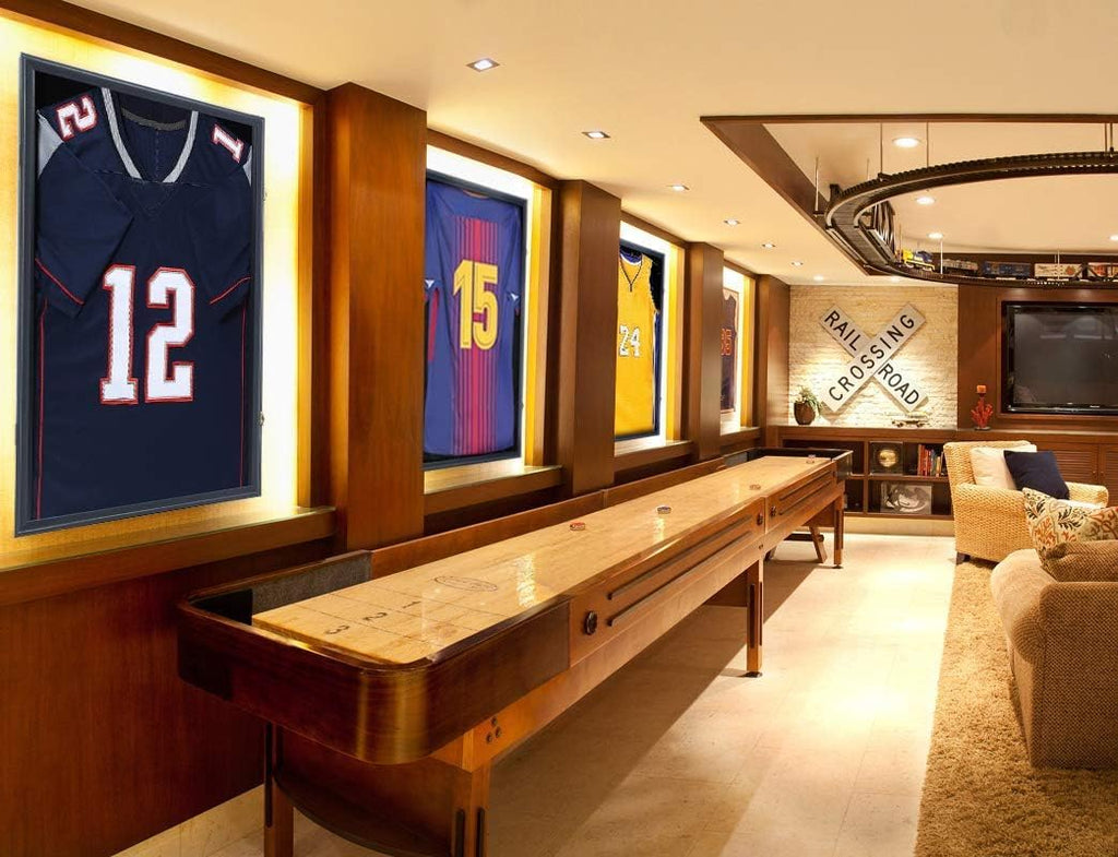 IHEIPYE Jersey Frame Display Case 3 Pack - Large Sport Jersey Shadow Box with UV Protection Acrylic for Baseball, Basketball, Football, Soccer, Hockey, Shirt and Uniform