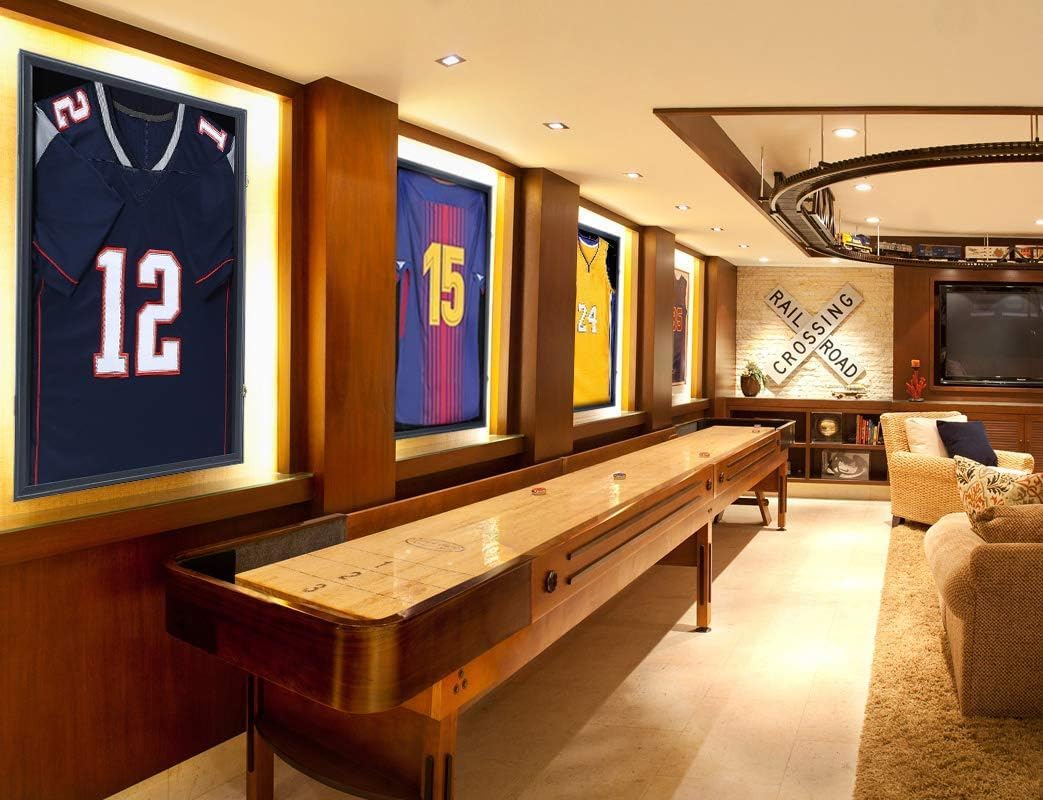 IHEIPYE Jersey Frame Display Case 3 Pack - Large Sport Jersey Shadow Box with UV Protection Acrylic for Baseball, Basketball, Football, Soccer, Hockey, Shirt and Uniform