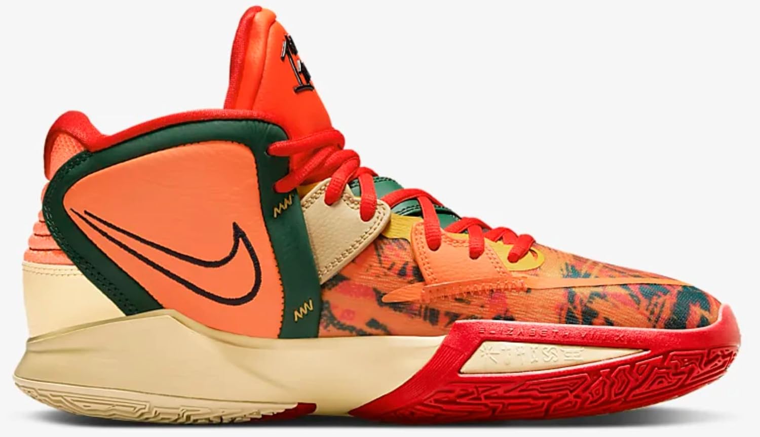 Nike Kyrie Infinity 1 World 1 People DO9614-800 Safety Orange/Gorge Green/Sesame/Black Men's Basketball Shoes