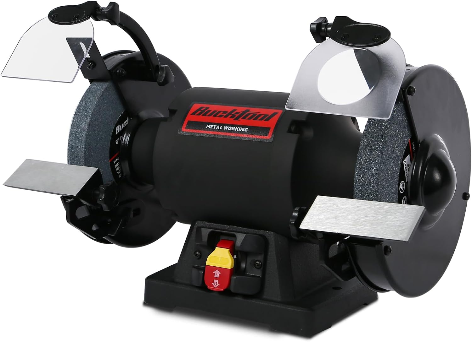 BUCKTOOL 1.0 HP 8 Inch High Speed Bench Grinder, 3590 RPM Table Grinder with 8.0A Motor, High Precision Wobble-free Wheel Grinder, TDS-200HD