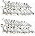 40 PC SAE STANDARD AND MM METRIC SIZE SIZED SHORT LENGTH END STUBBY WRENCH SET, Jikkolumlukka
