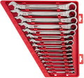 Combination Wrench, Ratchet Wrenches Set Compatible with Milwaukee 48-22-9416 Durable Ratcheting Combination Wrench Mechanics ToolSet - 15PC