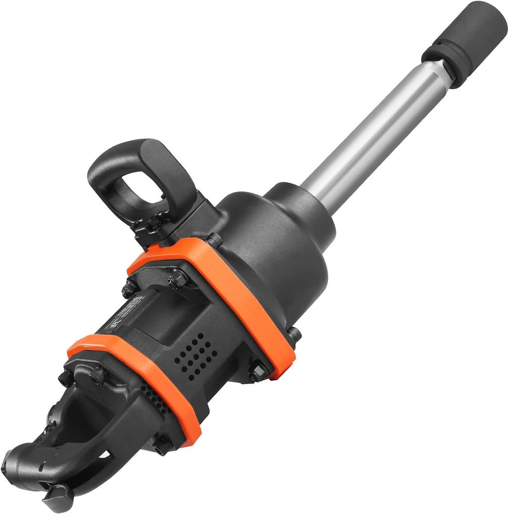 VEVOR 1 Inch Air Impact Wrench, Up to 3160 ft-lbs High Reverse Torque Output 1' Pneumatic Impact Gun w/ 8 Inch Extended Anvil & Carrying Case for Heavy Duty Repairs and Maintenance