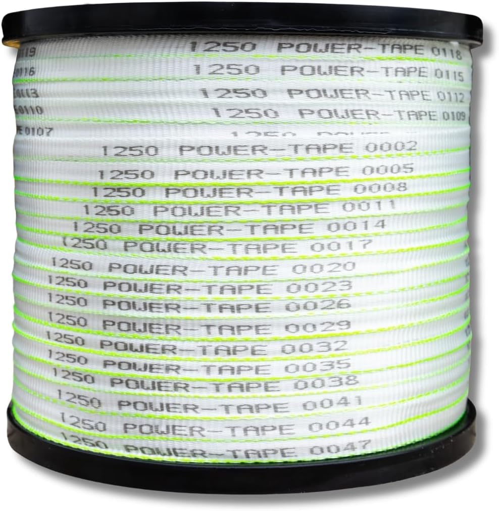 Pull Tape Power-Tape | Made in USA | 100% Polyester | Cable Wire Pulling Webbing, Flat Rope | 1250 lb (1/2 inch) x 5,000 feet