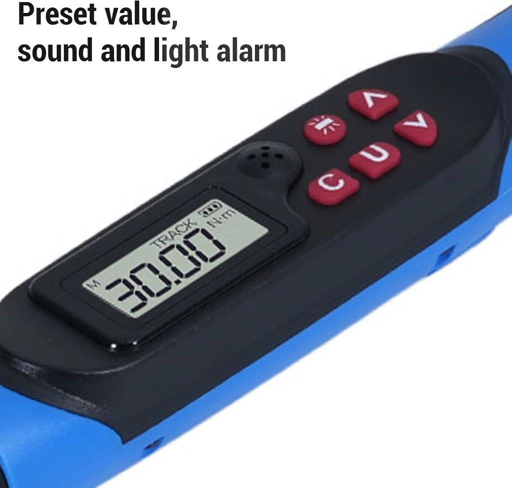 CHICIRIS Digital Torque Wrench, Precision Tool with Data Logging, LED Warning Light, Buzzer Alarm, Ergonomic Design for Car, Motorcycle, DIY, Home, Industrial Maintenance