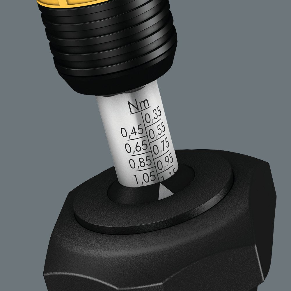 Wera 05074734001 Kraftform ESD 7446 Hexagon Torque Screwdriver, 1/4' Head, 11.0-29.0'/lbs Variable Torque AdjustmentRange