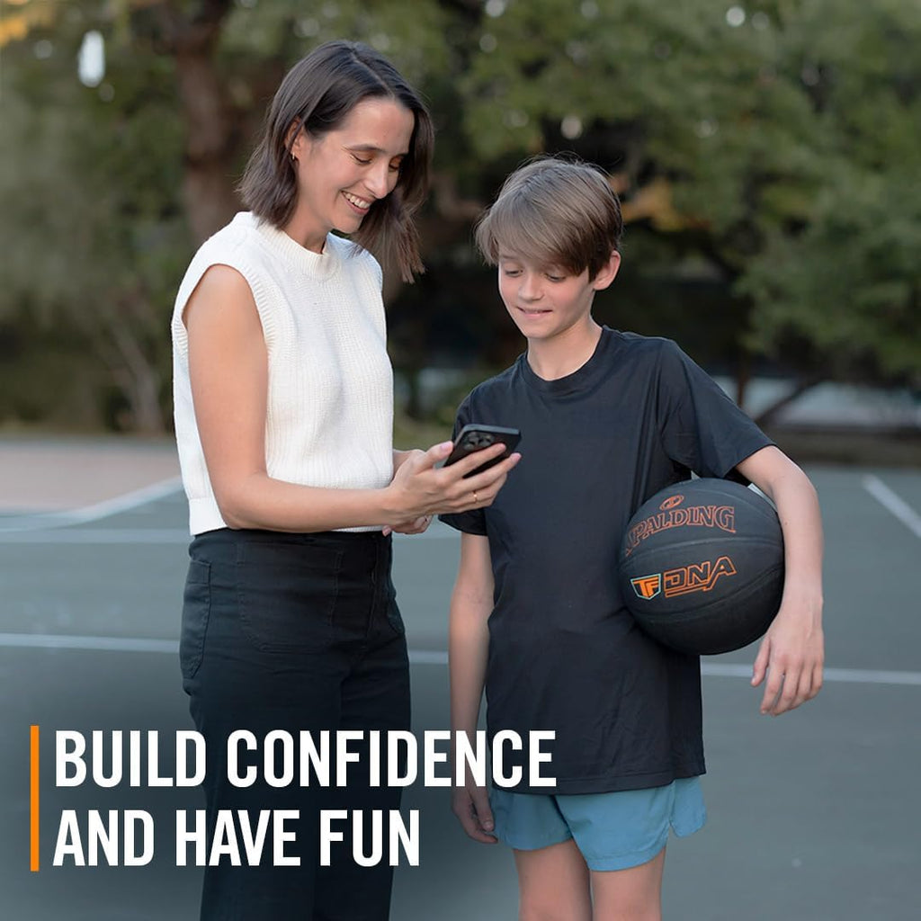 Spalding TF DNA Smart Basketball with Training App & 1-Year Subscription, Indoor/Outdoor Basketball, Tracks Shooting Performance & Training Metrics