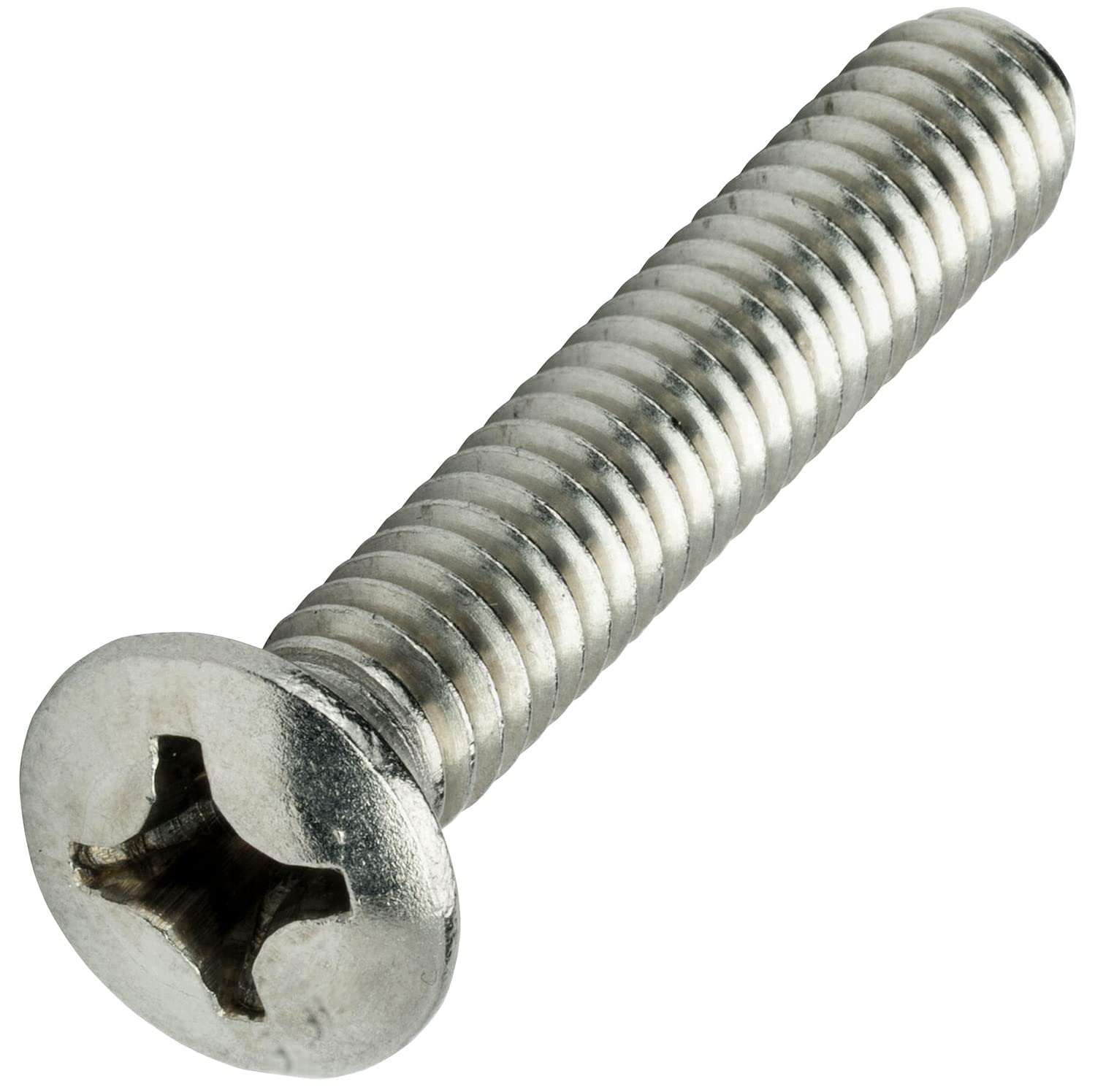 3/8-16 x 2' Phillips Oval Head Machine Screws Kit Hardware Stainless Steel 18-8 Pack of 250 Fastener Set LS20223F