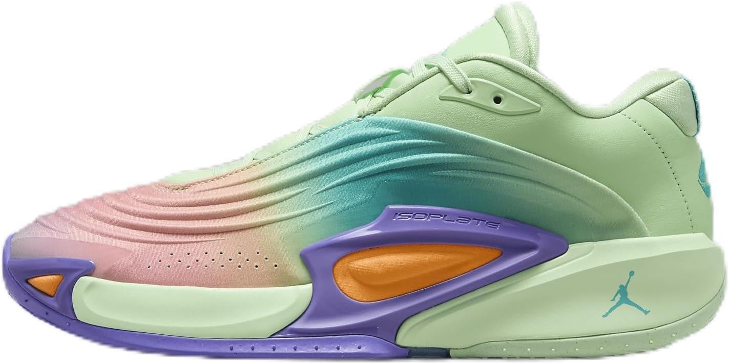 Luka 3 'Blurred Vision Basketball Shoes (HQ4255-300, Vapor Green/Cone/Psychic Purple/Hyper Jade) Size 11