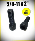 Package of 125 (pcs) 5/8-11 x 2' Socket Head Allen Cap Screw 12.9 Black Oxide Bulk Box Set #RD-4137FST Warranity by Pr-Mch