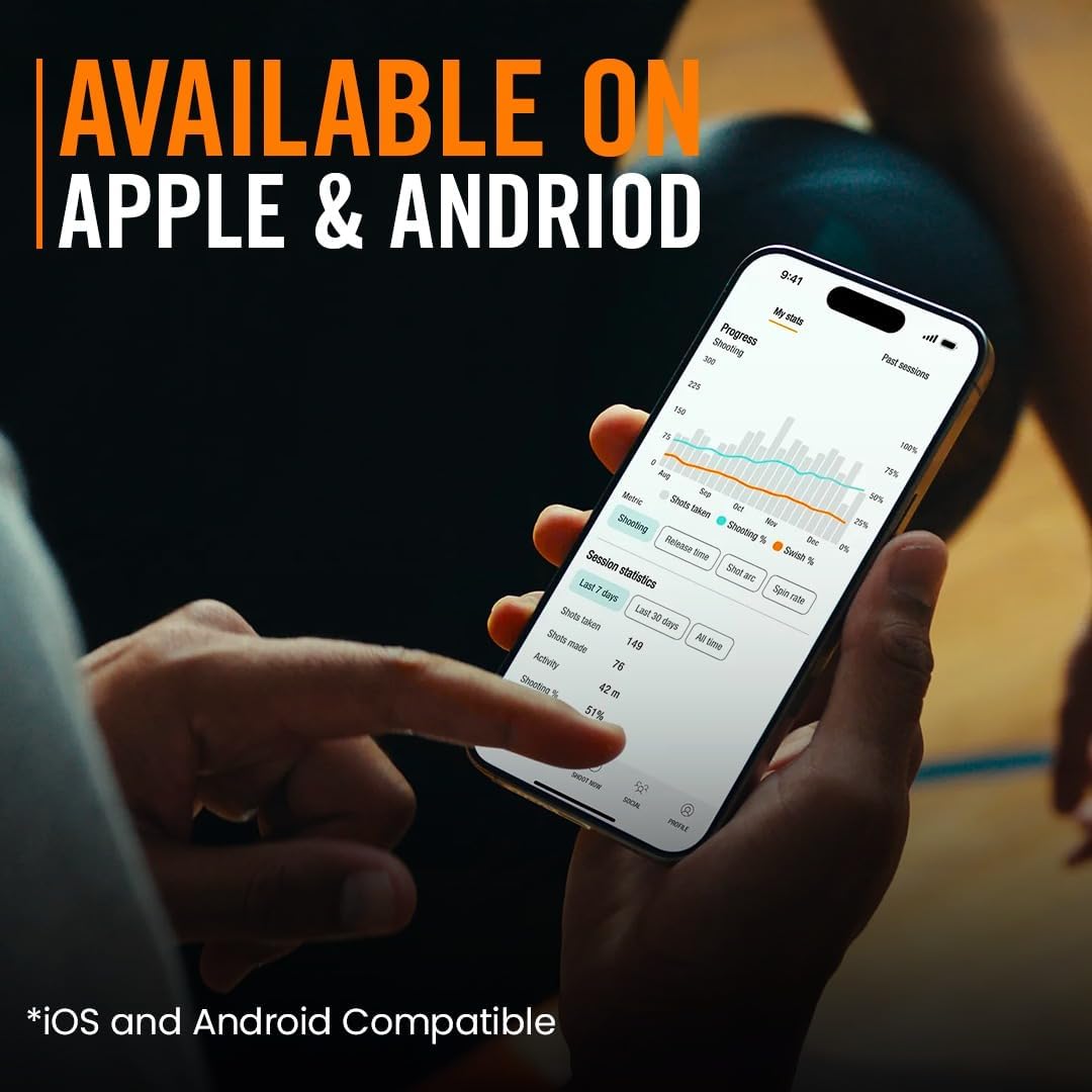 Spalding TF DNA Smart Basketball with Training App & 1-Year Subscription, Indoor/Outdoor Basketball, Tracks Shooting Performance & Training Metrics