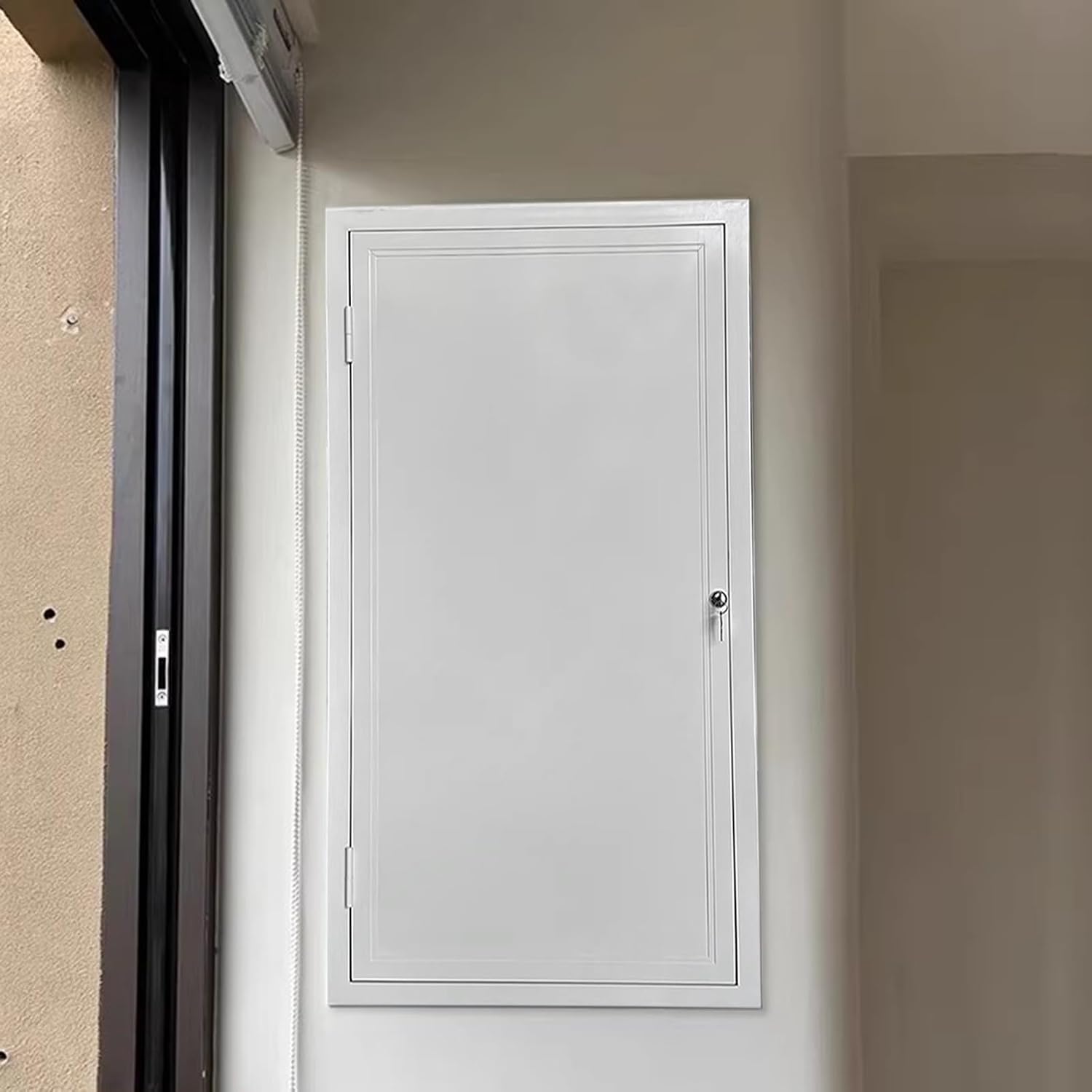 Locked Access Panel for Electrical and Plumbing, White Aluminum Inspection Service Door for Drywall, 12 16 20 24 30 36 in Attic Metal Access Doors Flush Mount(28x46in)