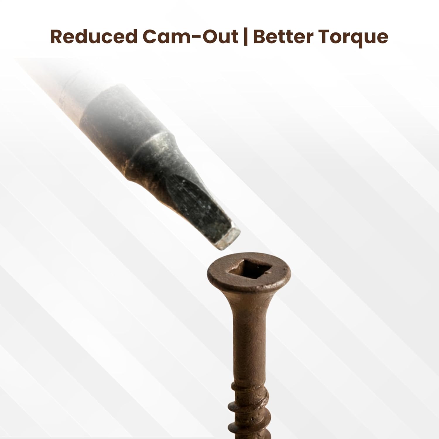 #10 x 3-1/2' Deck Screws, Square Drive Bugle Head, Brown Ceramic Ruspert Coated Exterior Wood Screws for Pressure Treated Lumber, Corrosion Resistant, 1500 Piece Contractor Box
