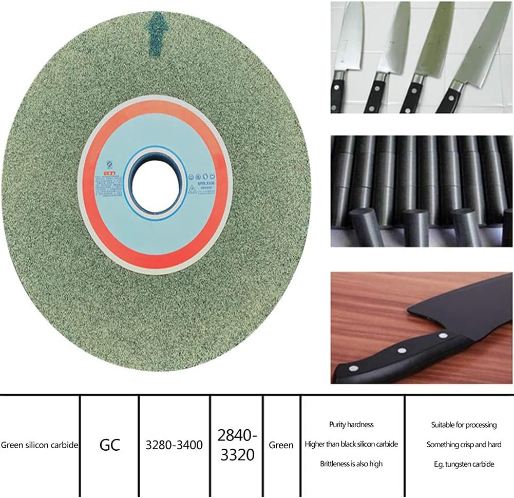 Bench Grinder Wheels, Green Silicon Carbide Bench Pedestal Grinding Wheel 250mmx32mmx25mm 46-120 Grit(100 Grit)