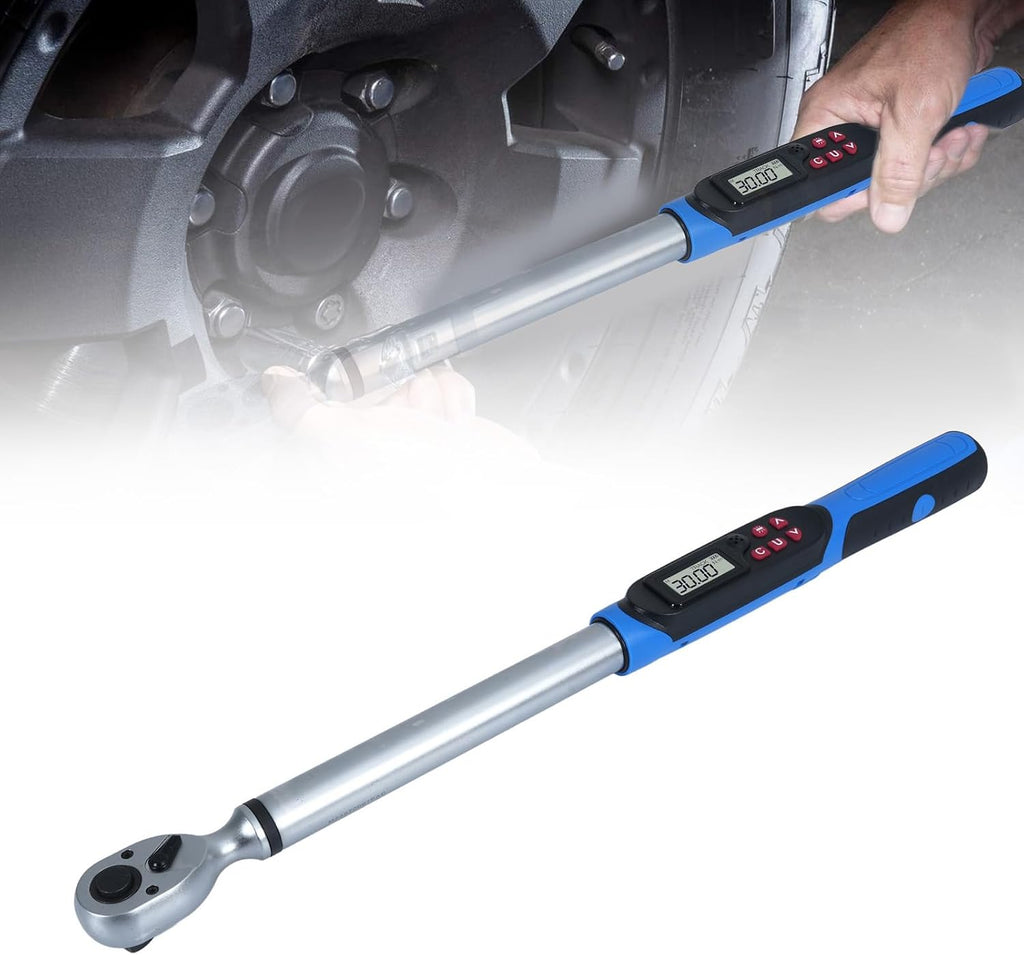 CHICIRIS Digital Torque Wrench, Precision Tool with Data Logging, LED Warning Light, Buzzer Alarm, Ergonomic Design for Car, Motorcycle, DIY, Home, Industrial Maintenance