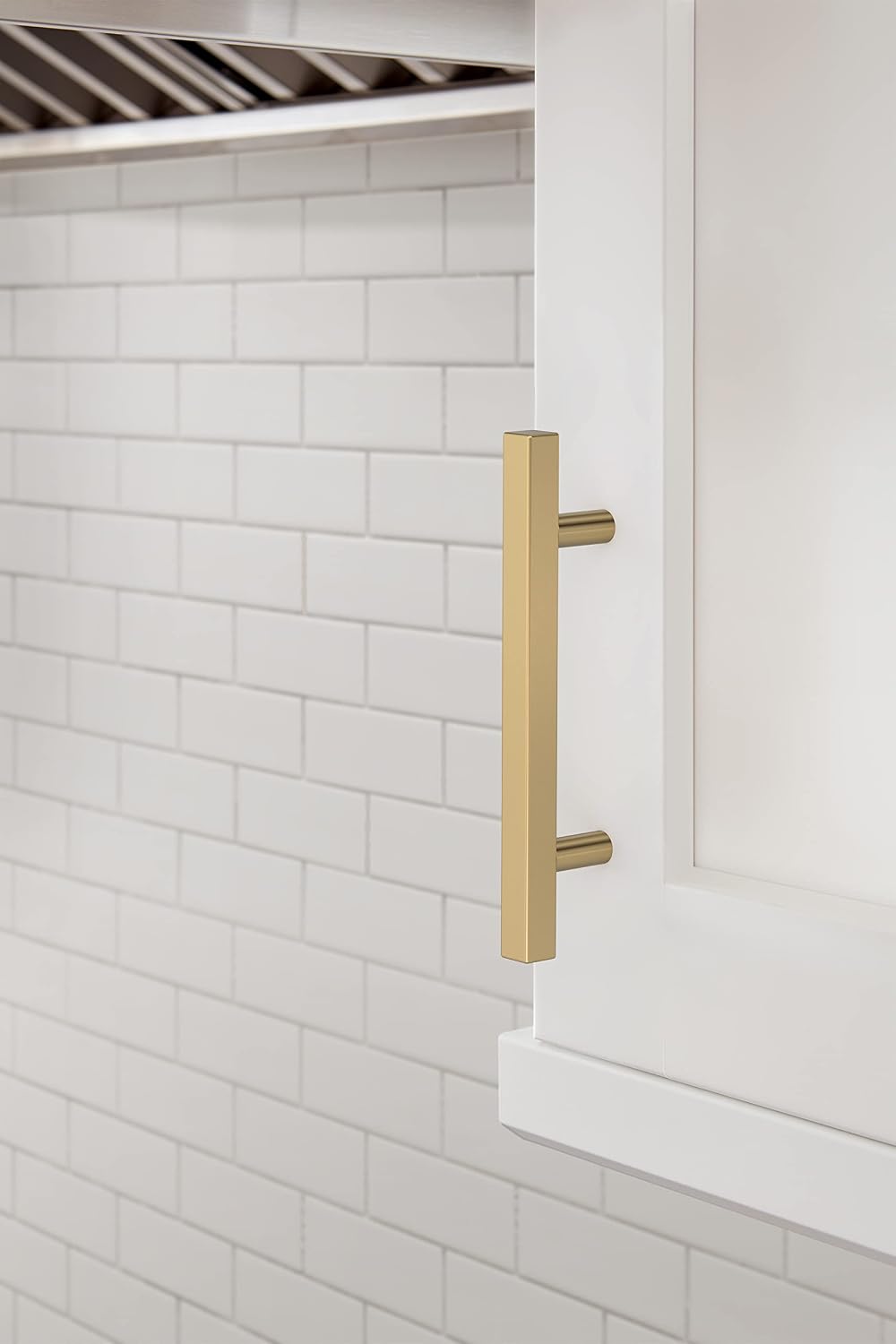 Amerock Bar Pulls Square 3-3/4 inch (96mm) Center-to-Center Champagne Bronze Cabinet Pull - 25 Pack