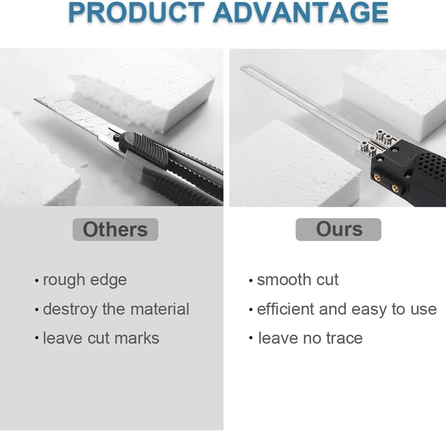 110V/230V Hot Knife Foam Cutter, 150W Electric Foam Grooving Carving Knife, with Small Slotter&305mm Flexible Blade&150mm Straight Blade, 16-Position Temperature Adjustment, for Sponge Cloth Canvas