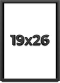 19x26 Shadow Box Black Solid Wood Display Frame with White Acid-Free Backing UV Acrylic & Hanging Hardware - with 3/4' Usable Depth