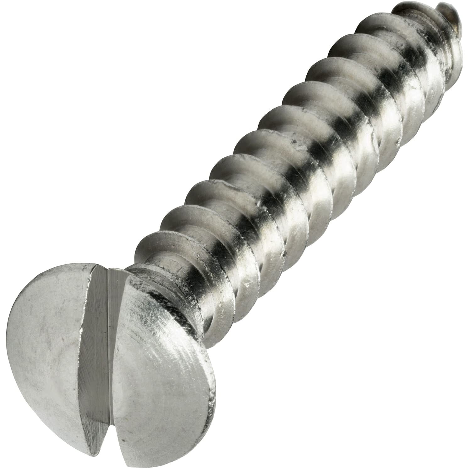 #8 x 2' Oval Head Sheet Metal Screws Kit Hardware Stainless Steel Slotted Drive Pack of 500 Fastener Set LS16034F