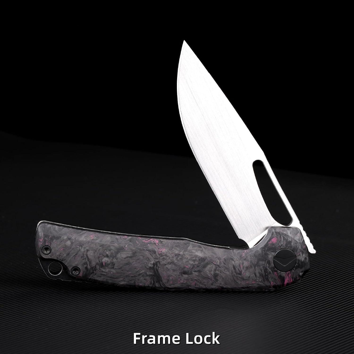 Pocket Knife, 3.5' M390 Blade Folding Knife Hunting Knife Survival Knife with Pocket Clip, EDC Knives for Hunting Camping Survival Outdoor Fishing Hiking (Purple&Black)