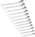 Hazet 606N/12 12-Point Profile Ratcheting Combination Wrench Set - Chrome-Plated