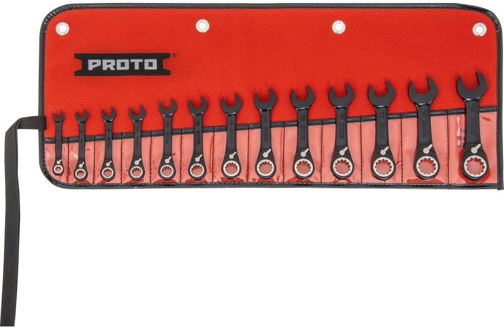 Stanley Proto Industrial JSCVMS-13S Extra Short Black 13 Piece Reverse Ratchet Wrench Set - Millimeter