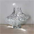 Decorative Vase Valley Vase Irregular Glass Vase Hydroponic Dry Flower Arrangement Living Room Tea Table Decoration Transparent Flower Vase Flower Vase (Color : Clear, Size : Small)