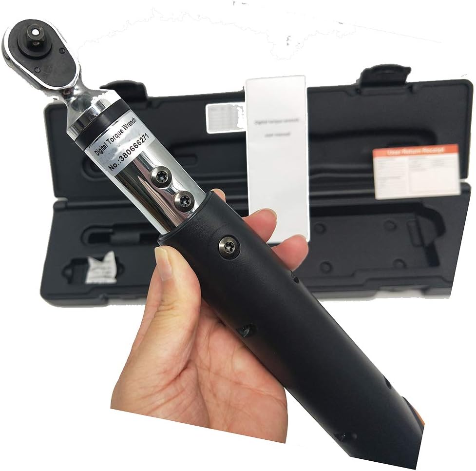 Digital Torque Wrench 1/4 inches Drive with Data Storage Buzzer Setting Max Value 10N.m with 4 Units N.m/in.lb/ft.lb/kgf.cm