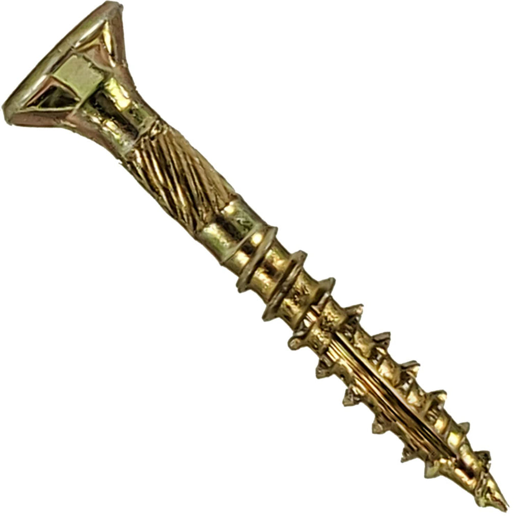 Jake Sales #8 x 1-1/4' Gold Star Wood Screw Torx/Star Drive Flat Head (Full Box - 7,500 Screw Count) - Multipurpose Purpose Torx/Star Drive Wood Screws