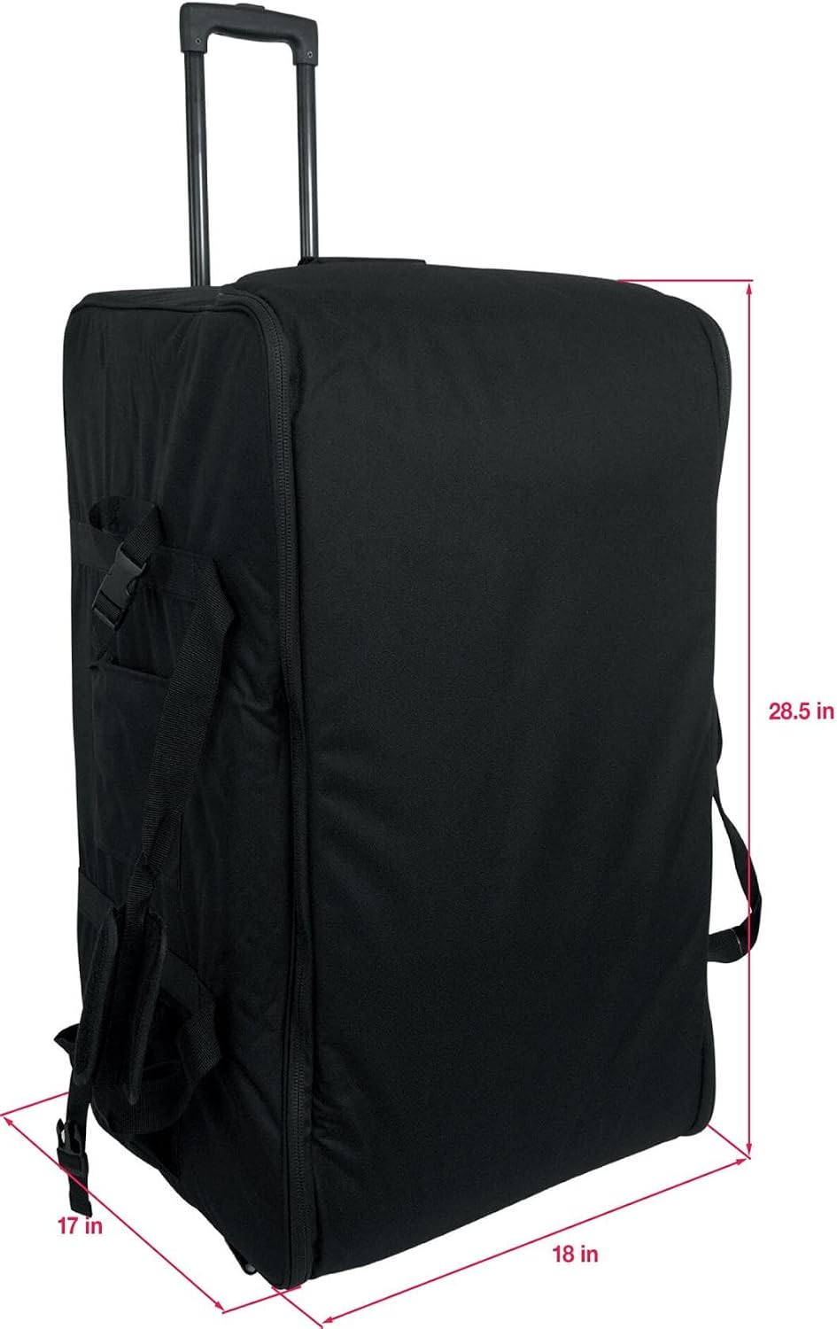 Rockville Bundle - 2 Items SB15 v2 Rolling Travel Bags+Wheels 4 Most 15' DJ PA Speakers+Stands