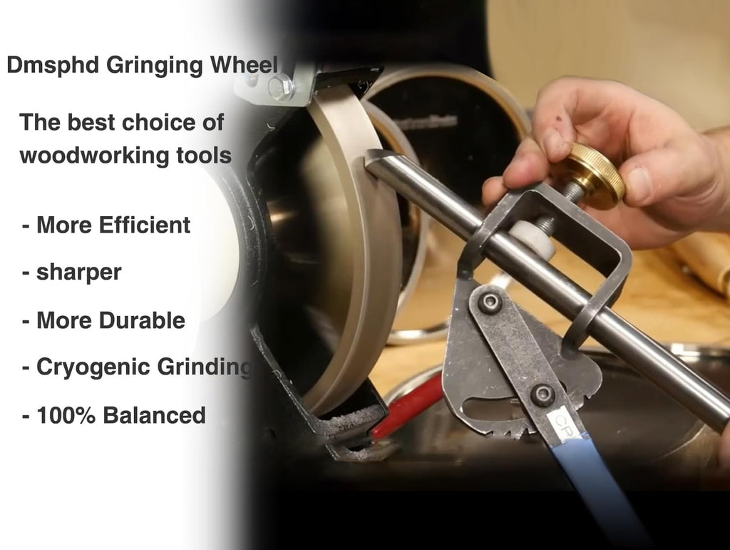 CBN Grinding Wheel 8 inch 1.25' Wide, 5/8' Bore,Aluminum Body, Suitable for High Speed Steel Tools and Bench Grinders (320 Grit)