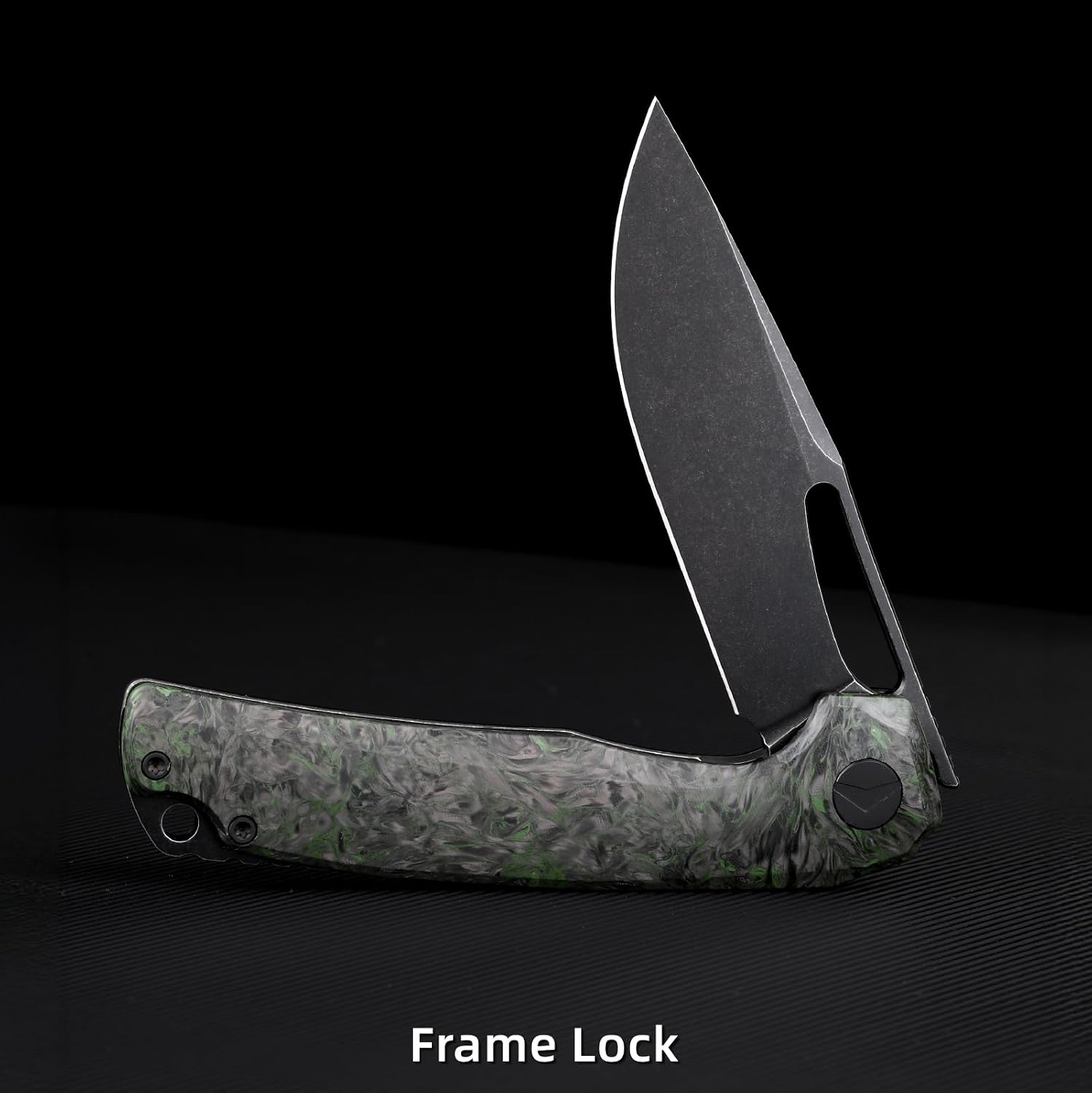 Pocket Knife, 3.5' M390 Blade Folding Knife Hunting Knife Survival Knife with Pocket Clip, EDC Knives for Hunting Camping Survival Outdoor Fishing Hiking (Black&Green)