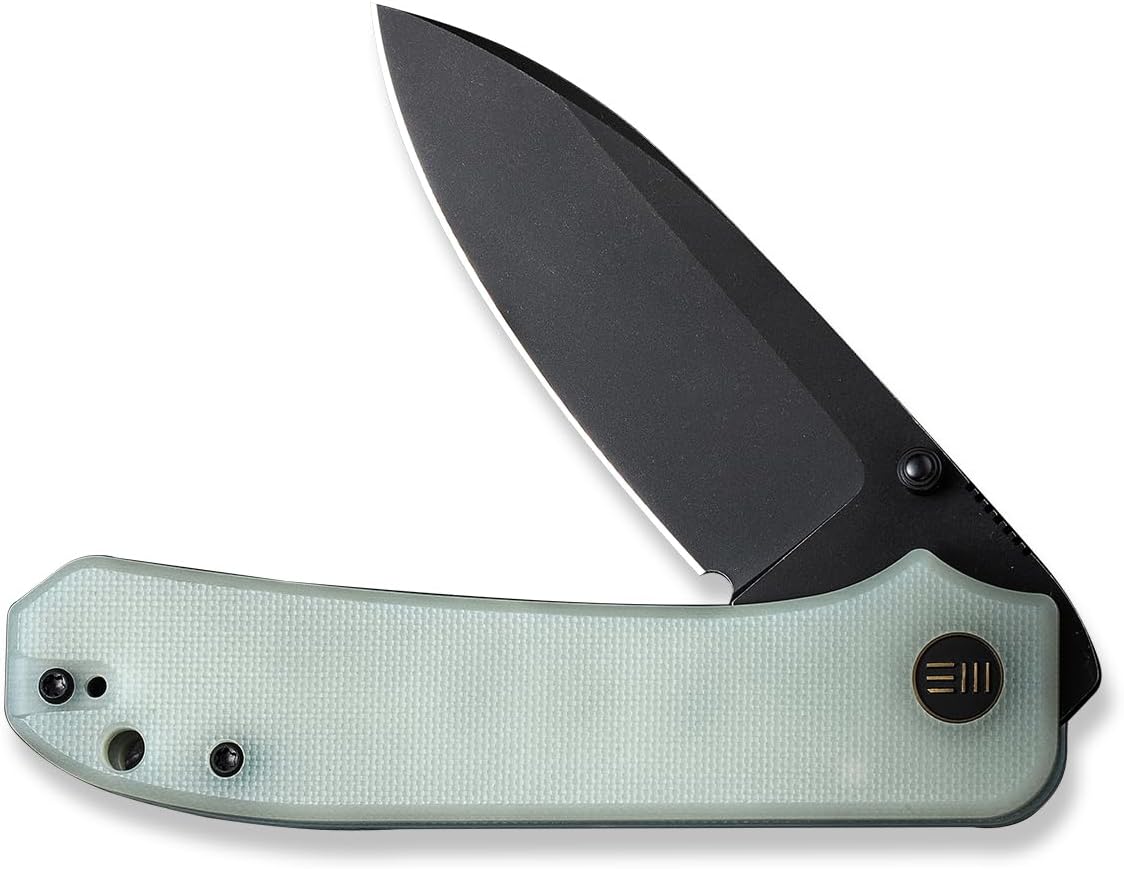 WeKnife Big Banter Pocket Knife for EDC,Folding Knife with 3.69'CPM 20CV Blade Natural G10 Handle,Titanium Thumb Stud Opener WE21045-3