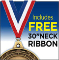 Microphone Gold Medals - 2 1/2' Universe Star Soloist Music Medal Awards Prime