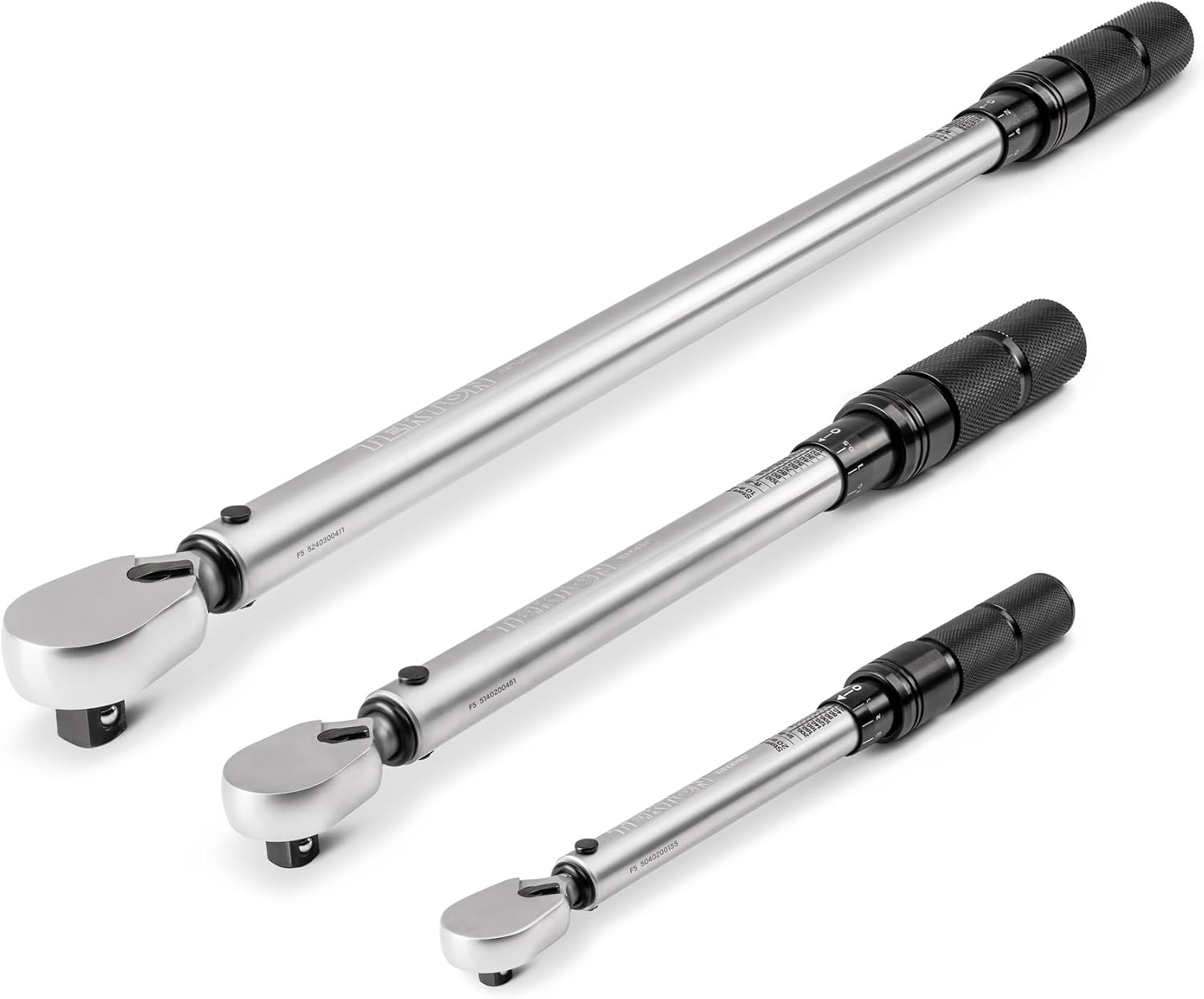 TEKTON 1/4, 3/8, 1/2 Inch Drive 90-Tooth Dual-Direction Micrometer Torque Wrench Set, 3-Piece (20-200 in-lb, 10-100 ft-lb, 40-300 ft-lb) | TRQ95902
