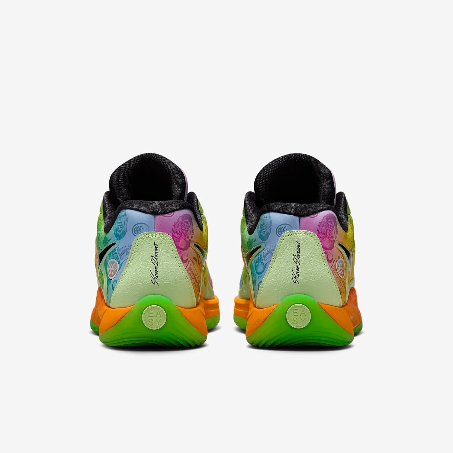 KD17 Basketball Shoes (HF1811-700, Barely Volt/Hyper Pink/Total Orange/Baltic Blue) Size 11