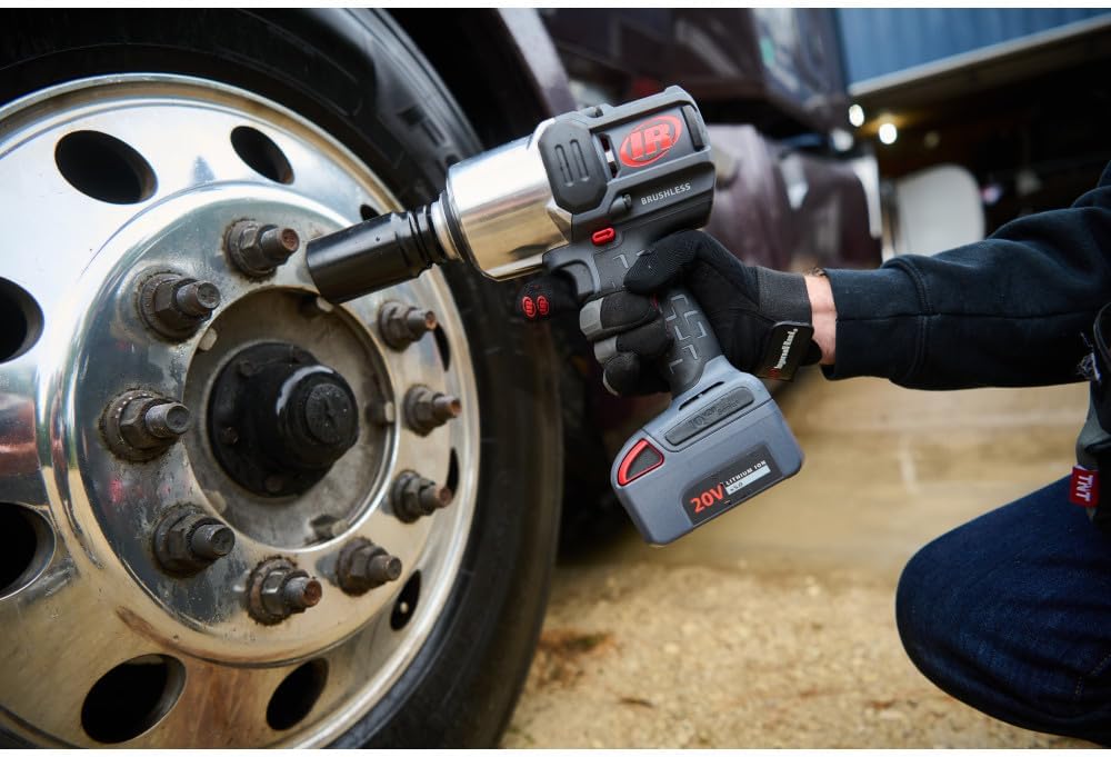 Ingersoll Rand W8191 1' 20V Cordless Impact Wrench Bare Tool, 2000 ft-lb Torque, Friction Ring Thru-hole, Pistol