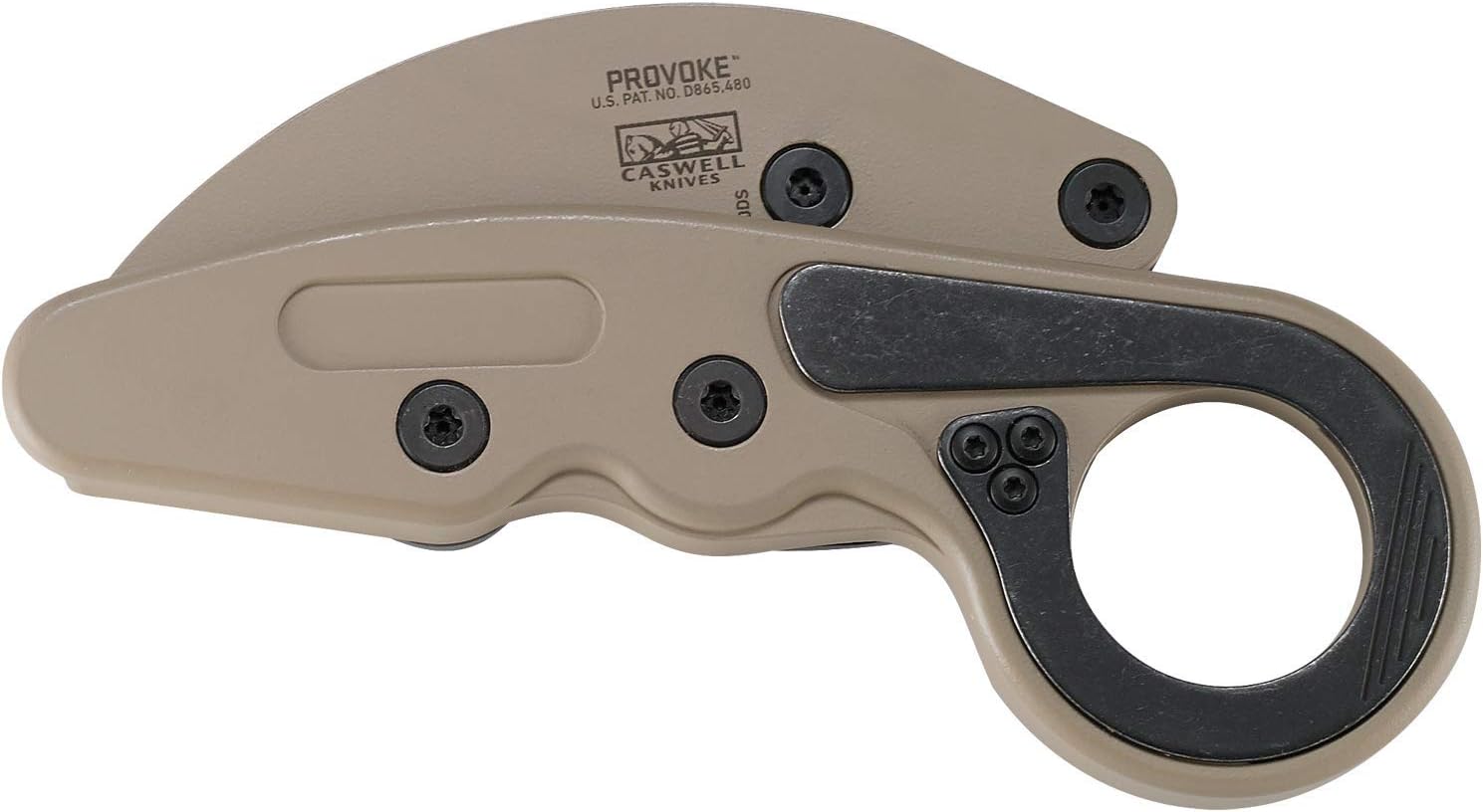 CRKT Provoke Desert Sand Kinematic EDC Folding Pocket Knife: Morphing Karambit, D2 Cerakote Blade, Kinematic Pivot Action, Integrated Safety Lock, Low Profile Pocket Clip 4040DS